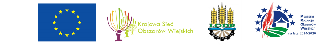 Logotypy kolejno od lewej do prawej: Unii Europejskiej, KSOW, LODR, PROW 214-2020