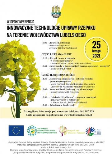 Plakat Innowacyjne technologie uprawy rzepaku