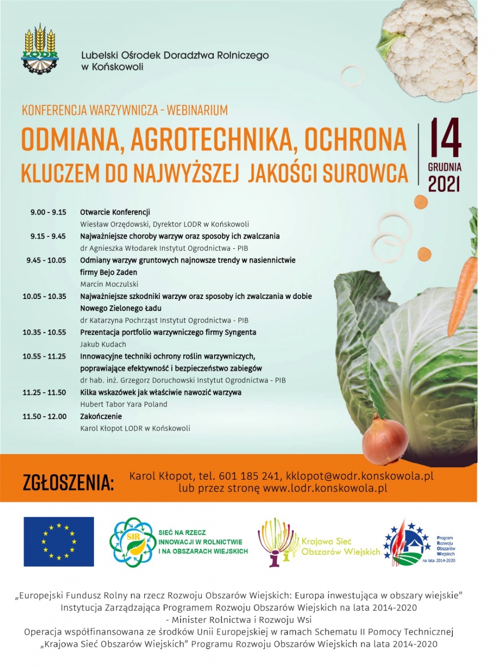 Konferencja warzywnicza - plakat